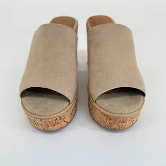 Universal Thread Sandals Cork Lug Platform Block Heel Size 9 Y2K Retro Boho 90s - Picture 6 of 11